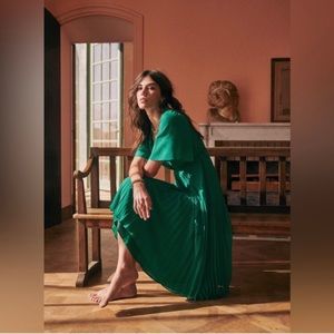 Sézane Florencia dress in Dark Mint size US 6, FR 38